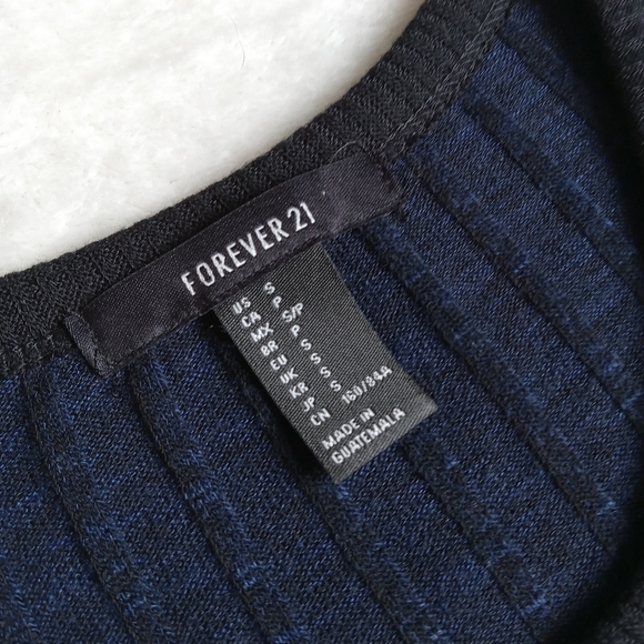 Forever 21 Dark Blue Ribbed Tank Dress size Small - Picture 3 of 7